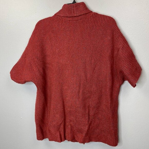 Cabi Love Carol Rosewood Cardigan Sweater Womens Small Orange Short Sleeve - Picture 2 of 9
